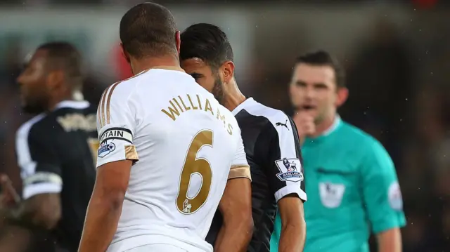 Ashley Williams and Riyad Mahrez