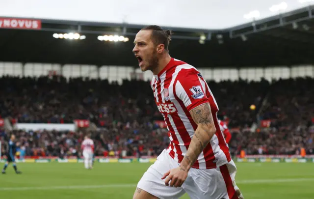 Marko Arnautovic celebrates