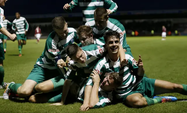 Northwich players celebrate