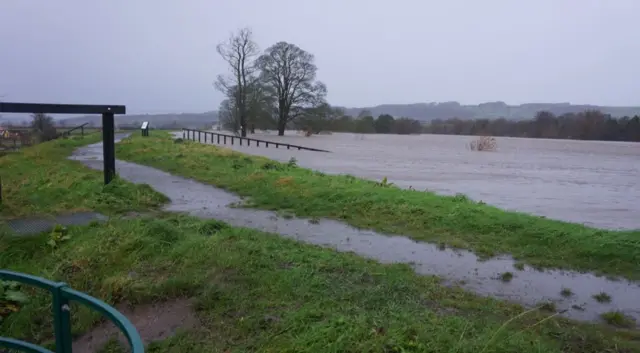 Flooding at Corbridge