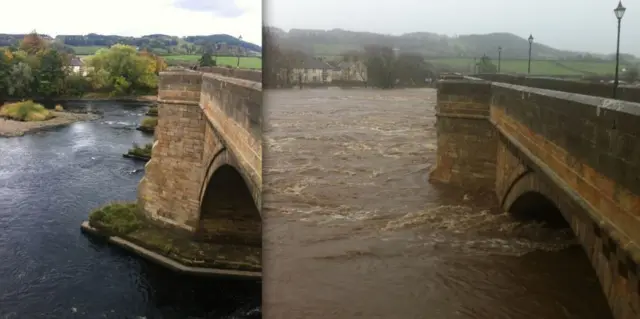 Before and after shots of the Tyne