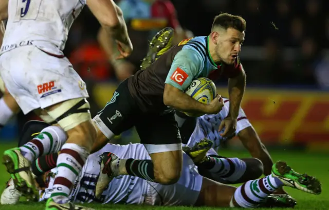 Danny Care scores a try for Harlequins