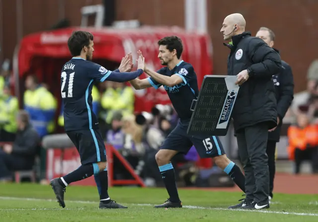 Jesus Navas and David Silva