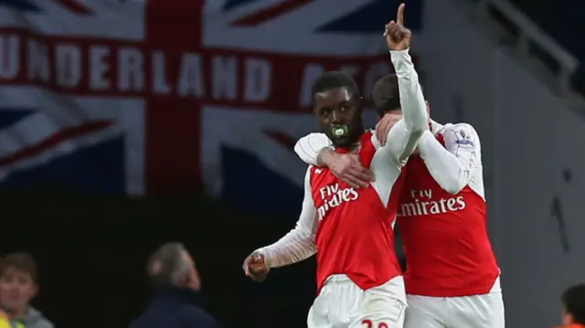 Joel Campbell celebrates