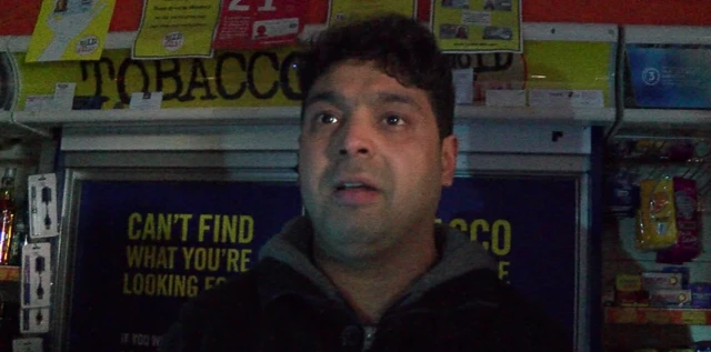 Shopkeeper in floods