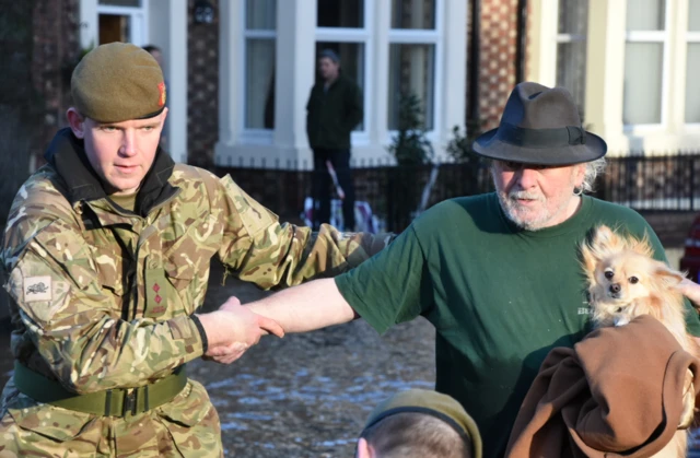 Chihuahua and man rescued from floods