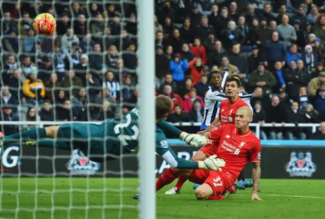 Martin Skrtel scores an own goal for Liverpool