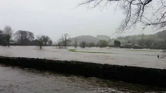 The River Ribble at Sawley on Saturday