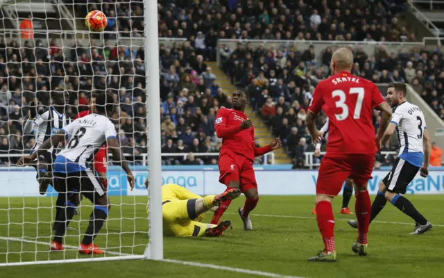 Christian Benteke shoots over