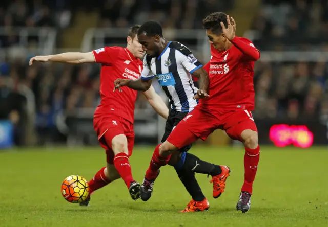 Liverpool midfielder's James Milner and Robert Firminio