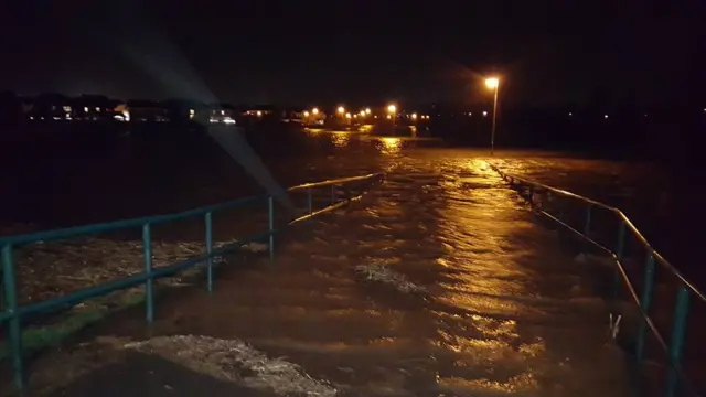 Water on steps