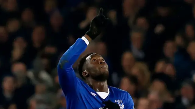 Romelu Lukaku celebrates