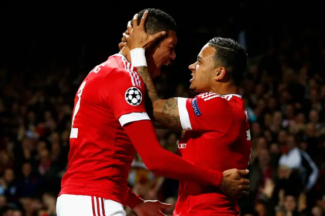 Chris Smalling and Memphis Depay