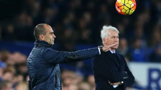 Roberto Martinez and Alan Pardew