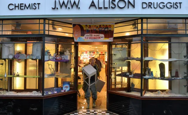 Flood-hit chemist in Cockermouth