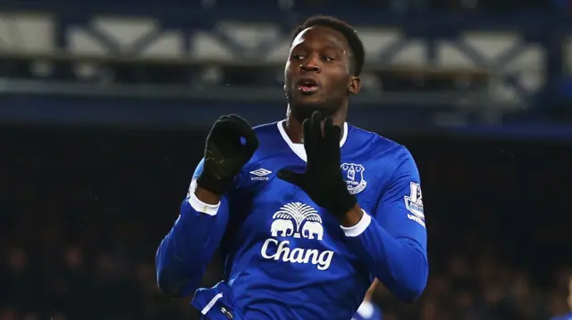 Romelu Lukaku celebrates