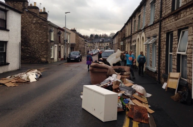 Flood damaged goods in Ann Street