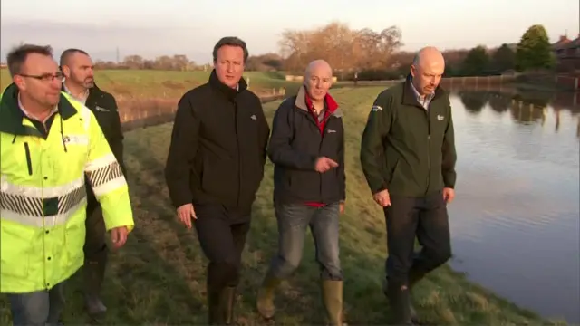 David Cameron visiting flood affected areas