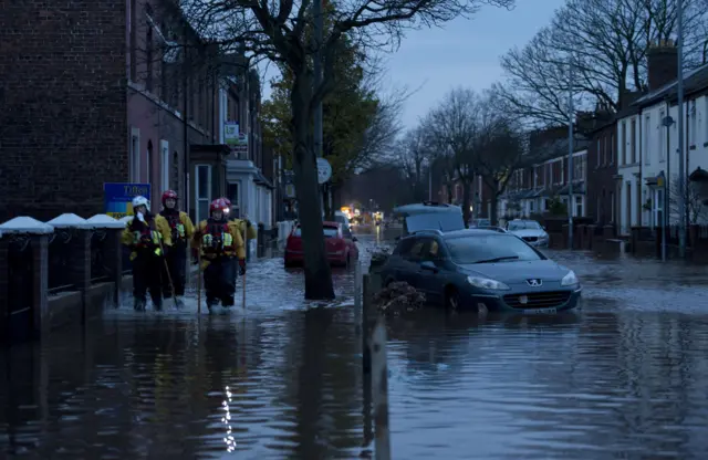 Emergency services workers in Carlisle