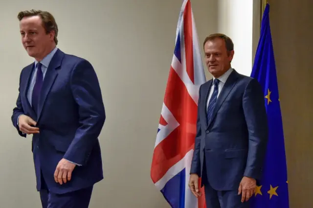 David Cameron (left) and Donald Tusk