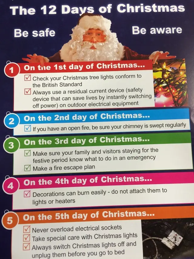 Leaflet with fire advice