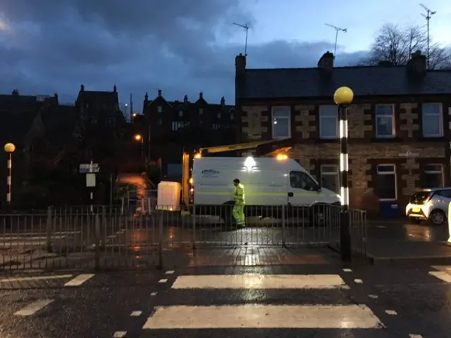 Street lights go on in Appleby