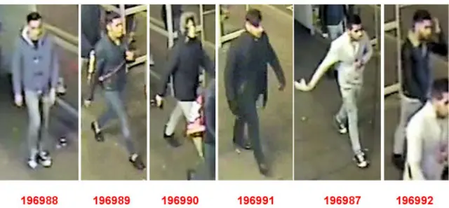 Images of the men police want to trace