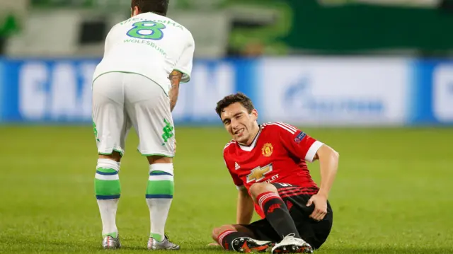 Matteo Darmian sits injured