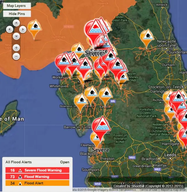 Flood map