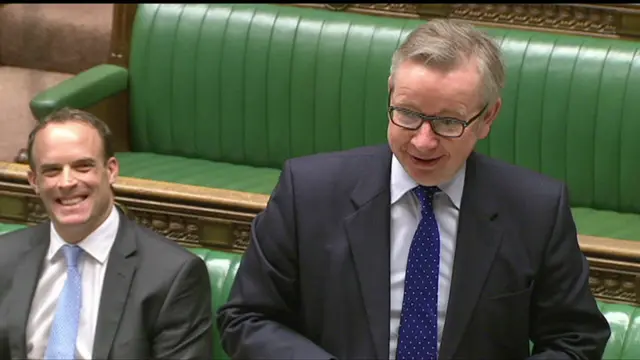 Justice Secretary Michael Gove in the Commons