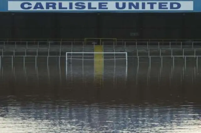 Carlisle United ground under water