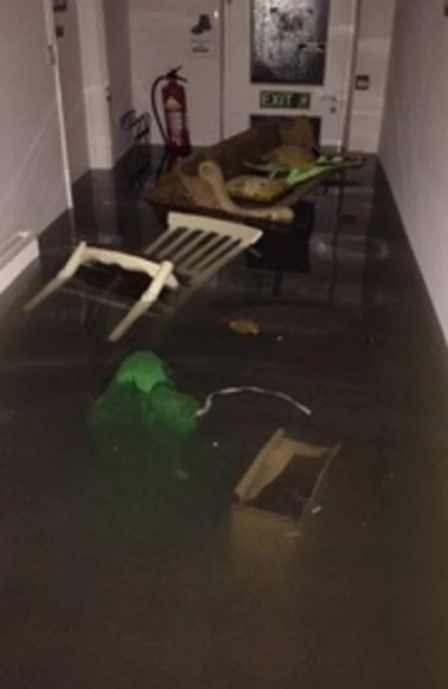 flooded home