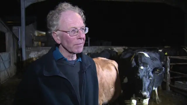 Gordon Tweedie and a cow