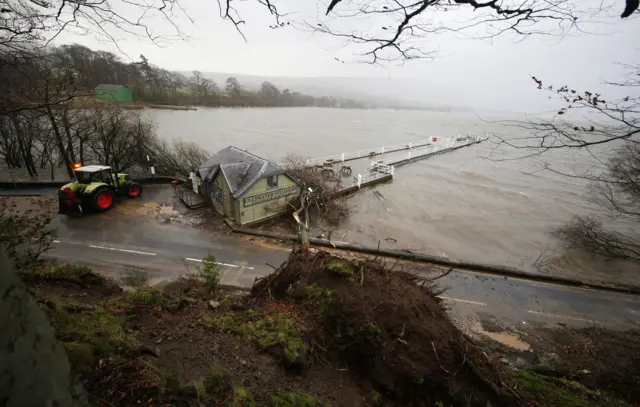 The clear up continues at Pooley Bridge