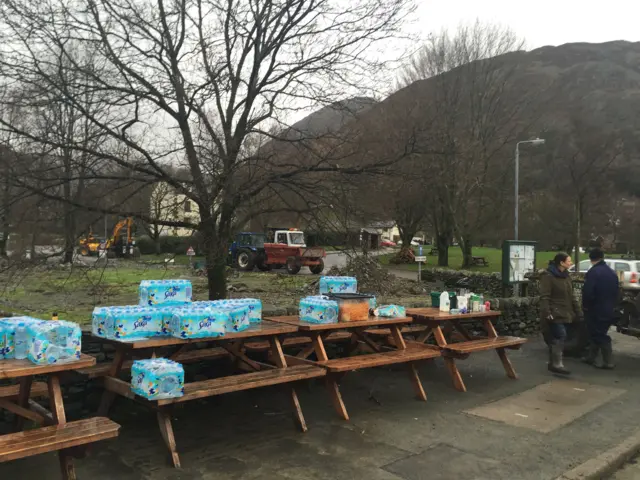 Water bottles in Glenridding