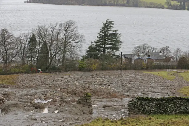 Landslip in Ullswater