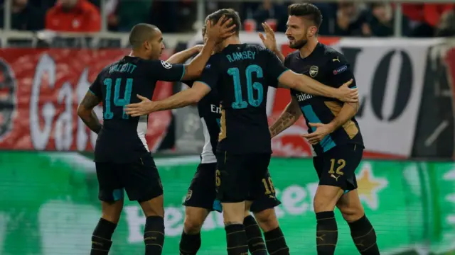 Arsena players celebrate