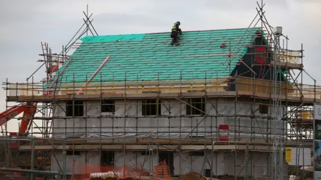 A house being constructed