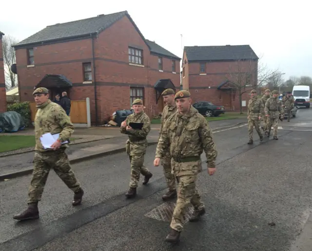 Soldiers carrying out check in Carlisle