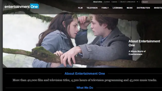 Entertainment One website