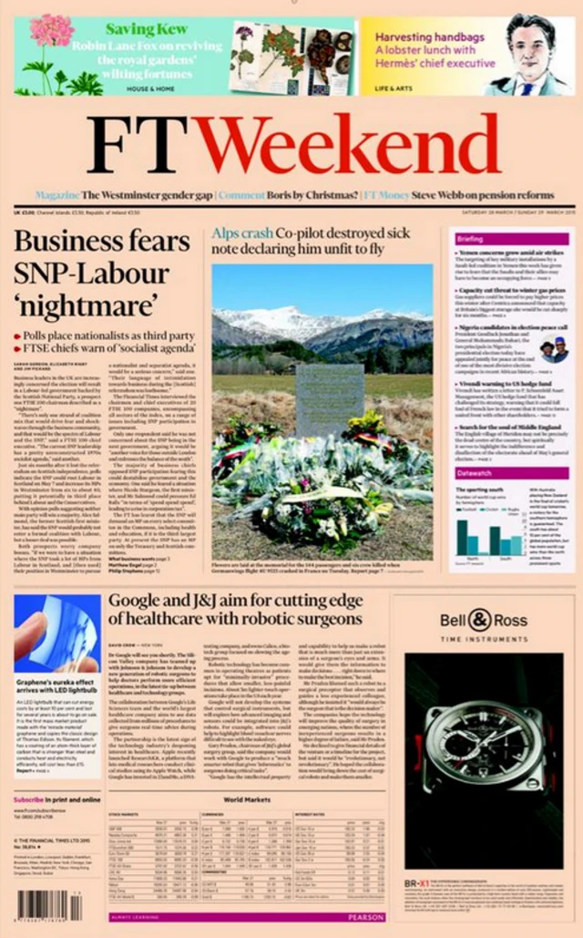 FT front page