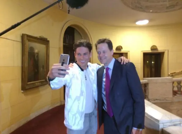 Nick Clegg and Joey Essex