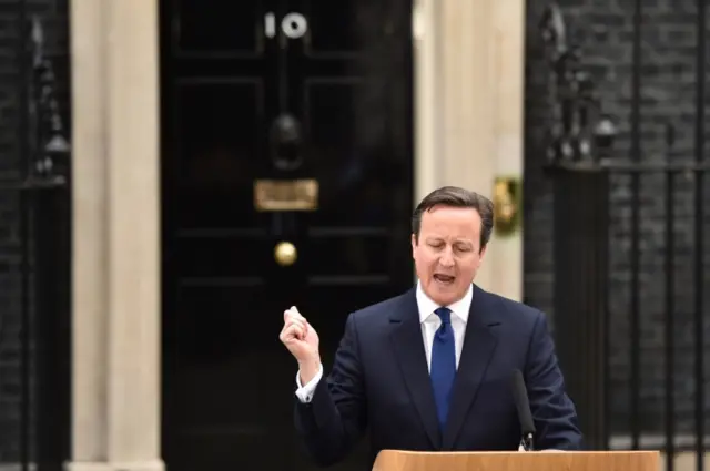 David Cameron in Downing Street