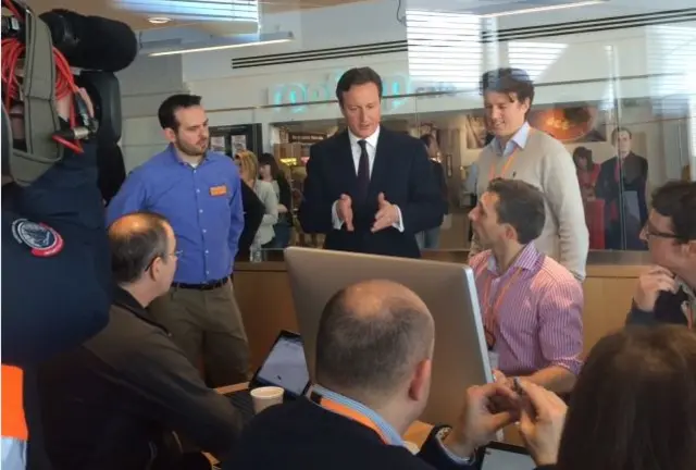 David Cameron at Sainsbury's