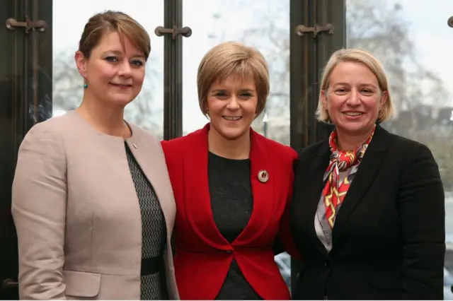 Leanne Wood, Nicola Sturgeon and Natalie Bennett