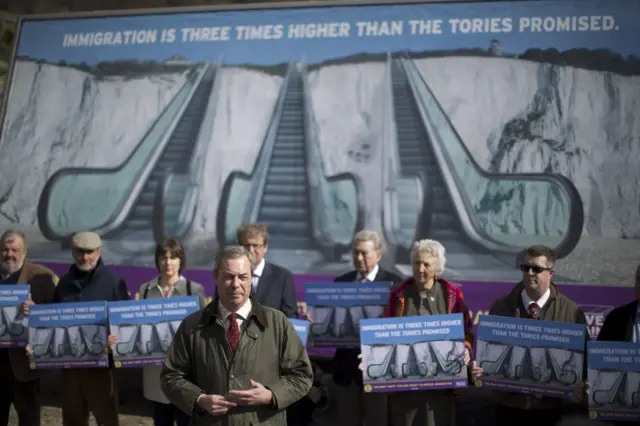 Nigel Farage poster launch