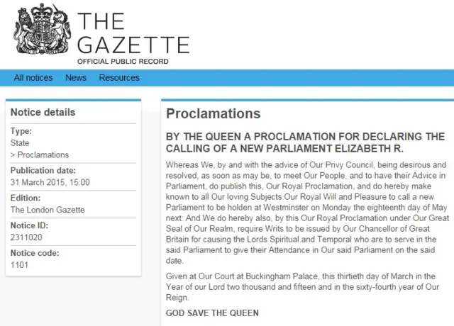 Queen's proclamation