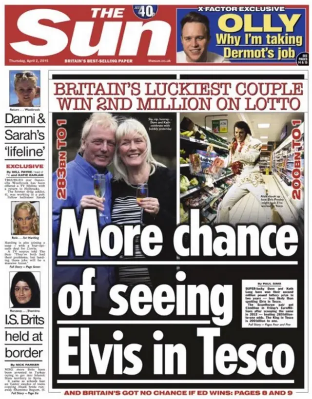 Sun front page