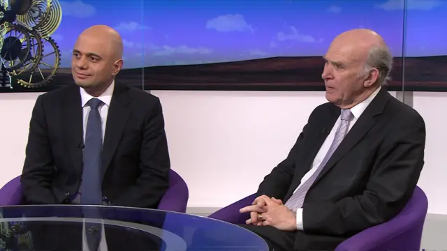 Sajid Javid and Vince Cable