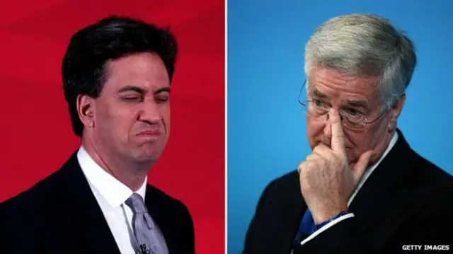 Ed Miliband and Michael Fallon